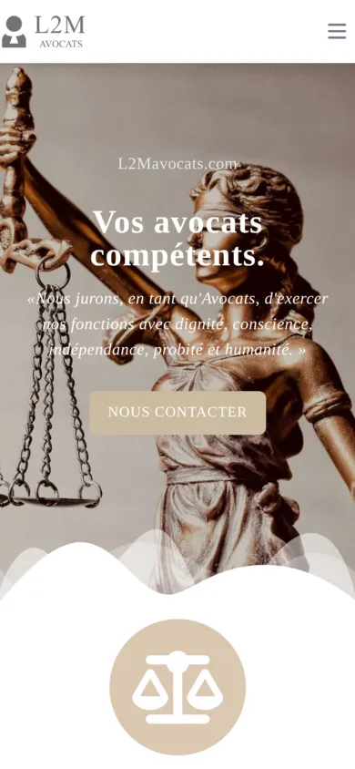 Le site L2M Avocats sur téléphone