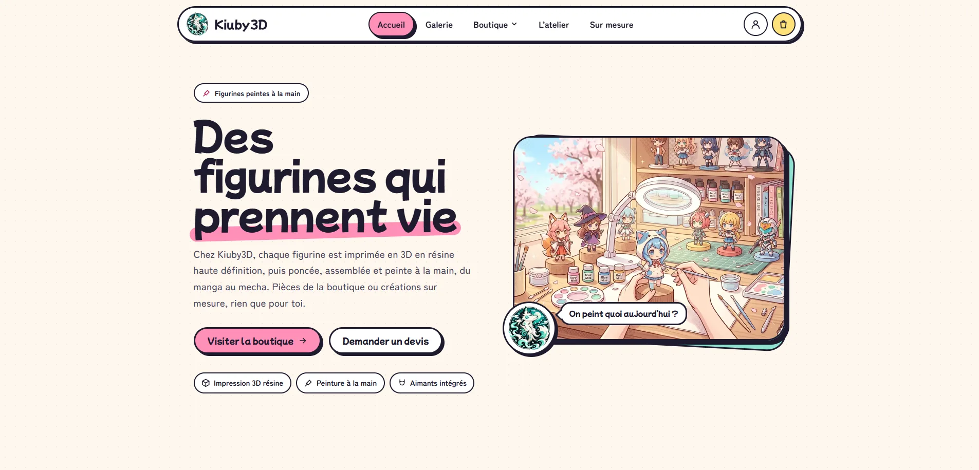 Page d’accueil du site